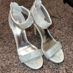 Silver Rhinestone Heels